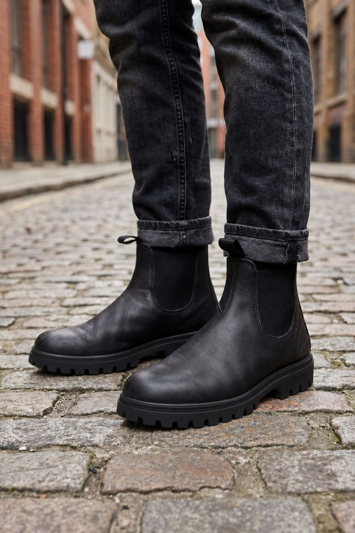 Rendvik | Herren Chelsea Boots Schwarz Stiefel - Black - Image 4