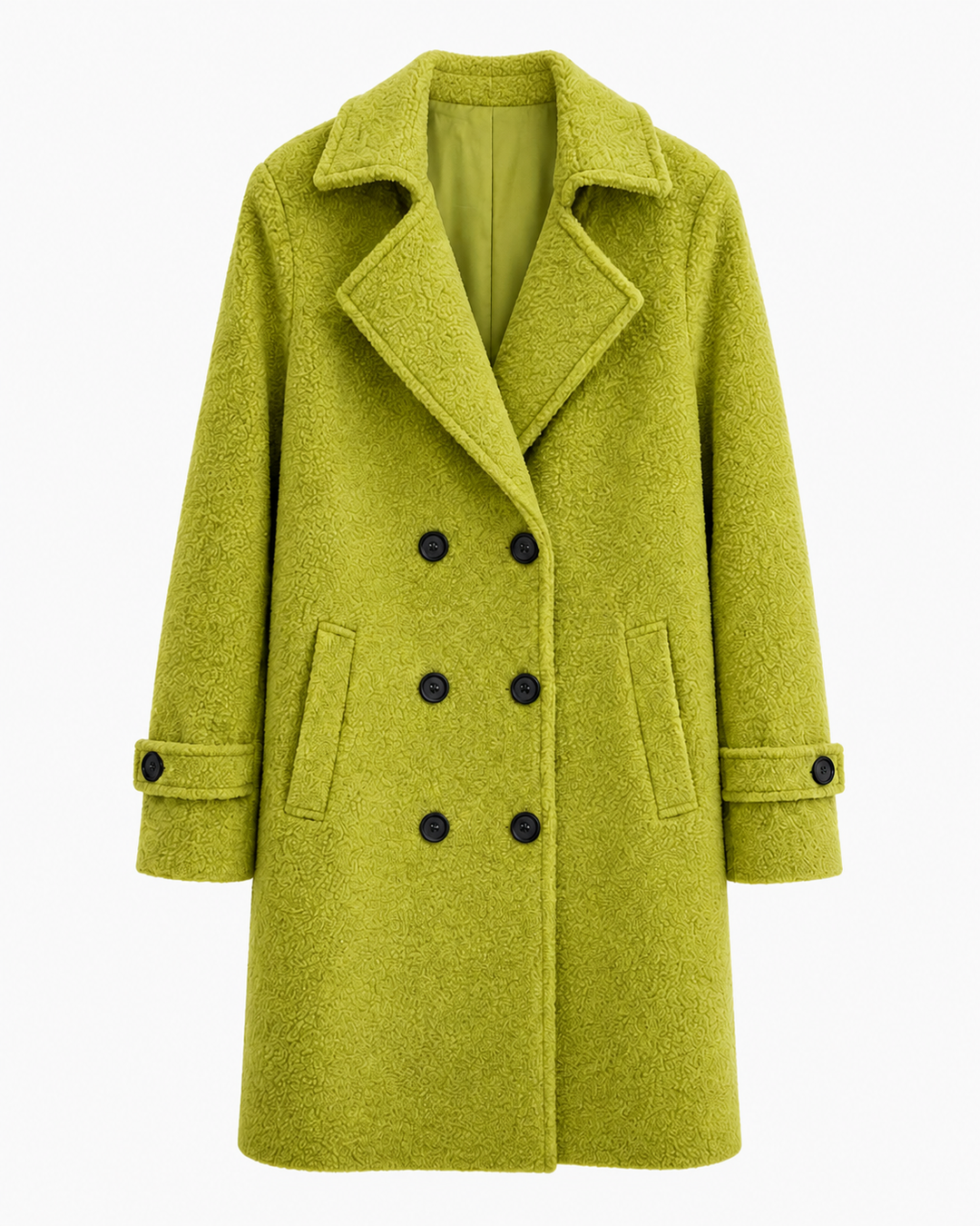 Rendvika | Damen Winterjacke Bouclé Mantel Gefüttert - Dark Brown - Image 15