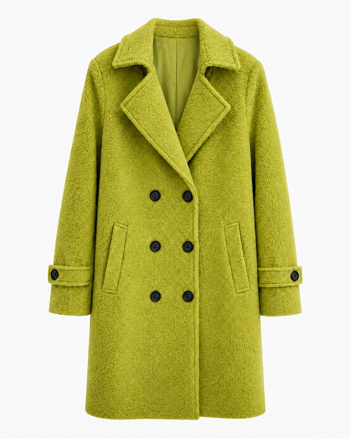 Rendvika | Damen Winterjacke Bouclé Mantel Gefüttert - Dark Brown - Image 15