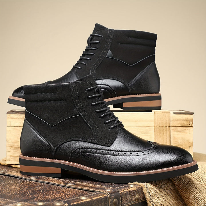 Renvald | Herren Stiefeletten Brogue-Boots - Black - Image 1