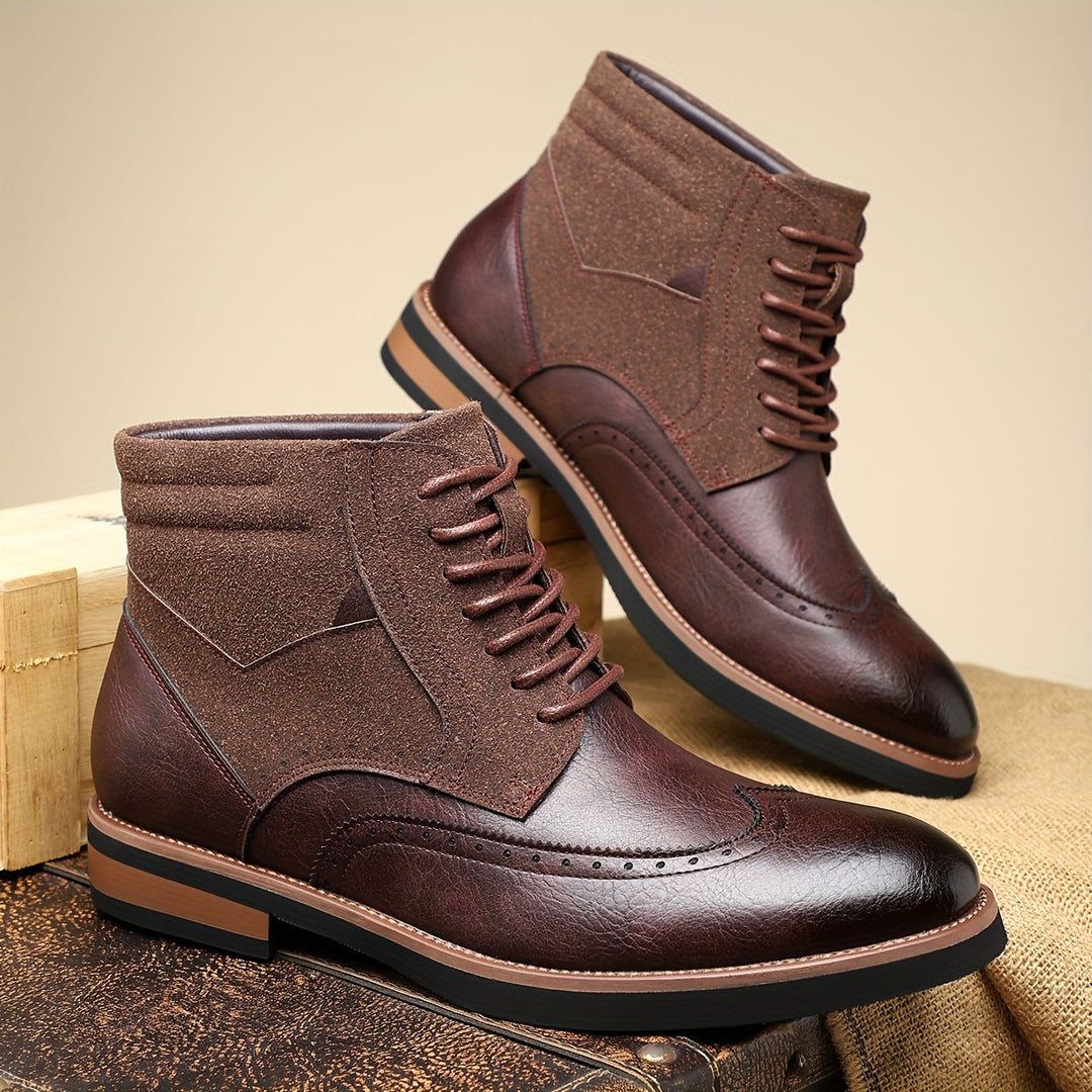 Renvald | Herren Stiefeletten Brogue-Boots - Black - Image 2