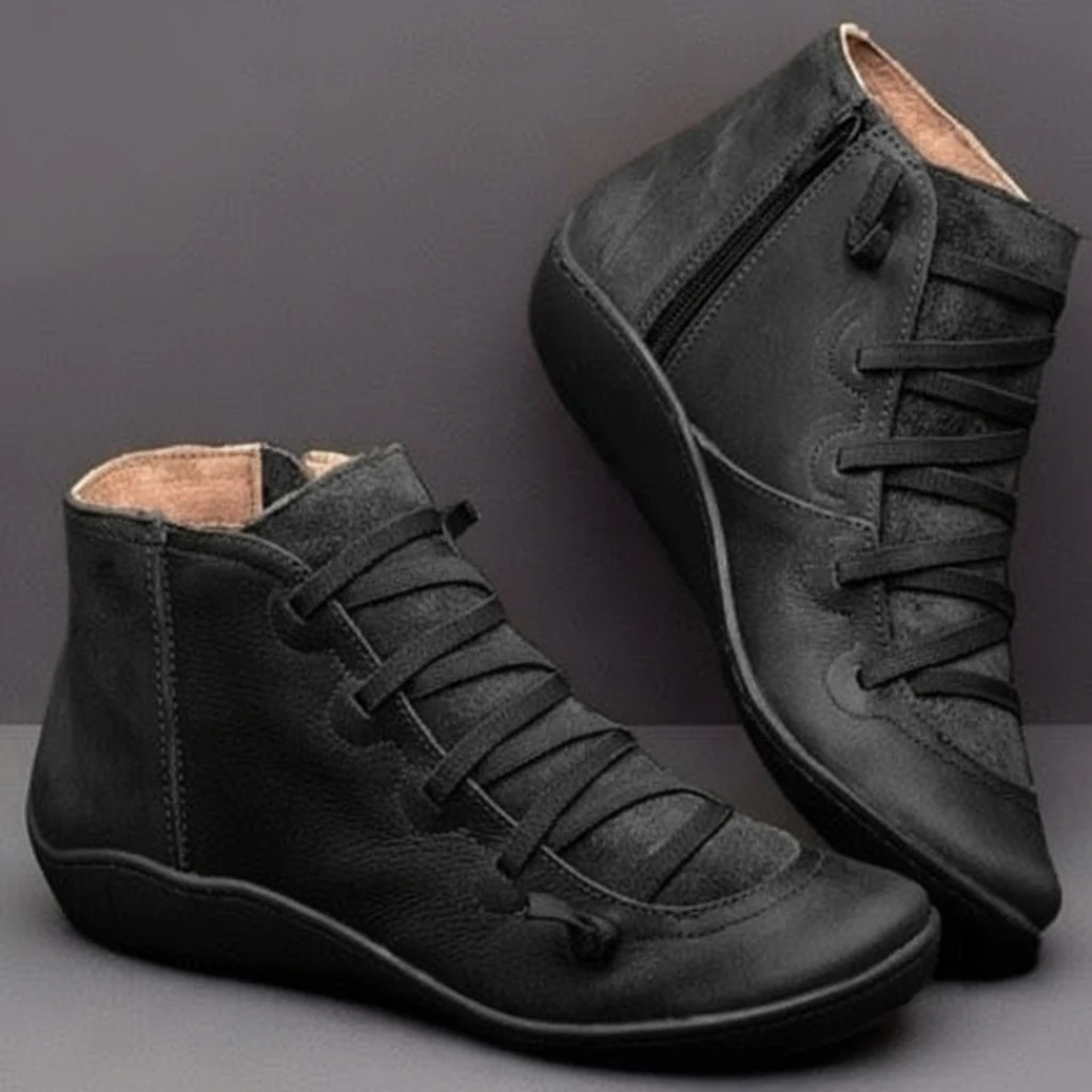 Rolvaine | Damen Stiefeletten mit Schnürung &amp; Reißverschluss - Green - Image 2