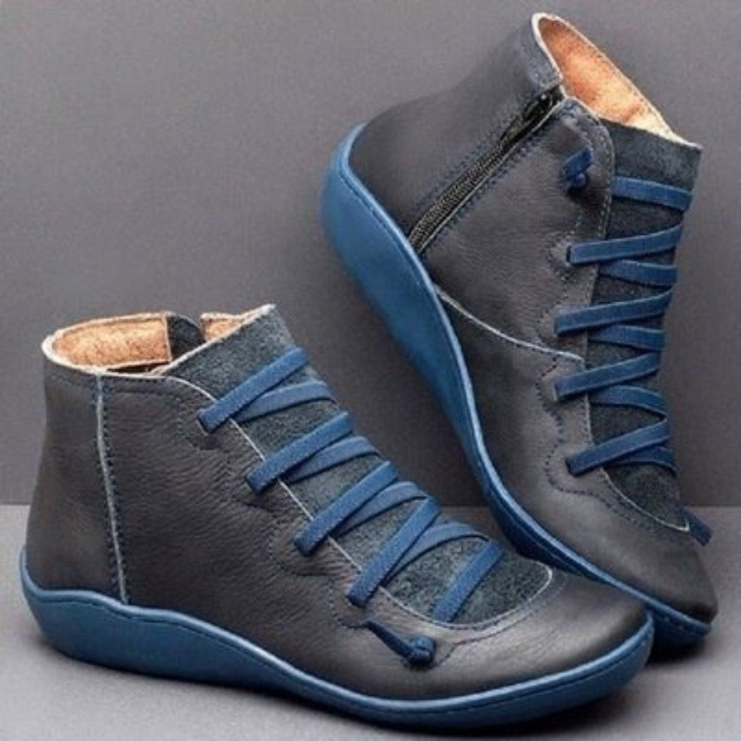 Rolvaine | Damen Stiefeletten mit Schnürung &amp; Reißverschluss - Green - Image 3
