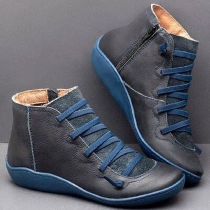 Rolvaine | Damen Stiefeletten mit Schnürung &amp; Reißverschluss - Green - Image 3