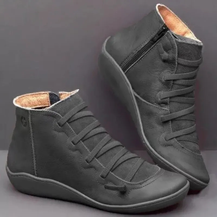 Rolvaine | Damen Stiefeletten mit Schnürung &amp; Reißverschluss - Green - Image 4