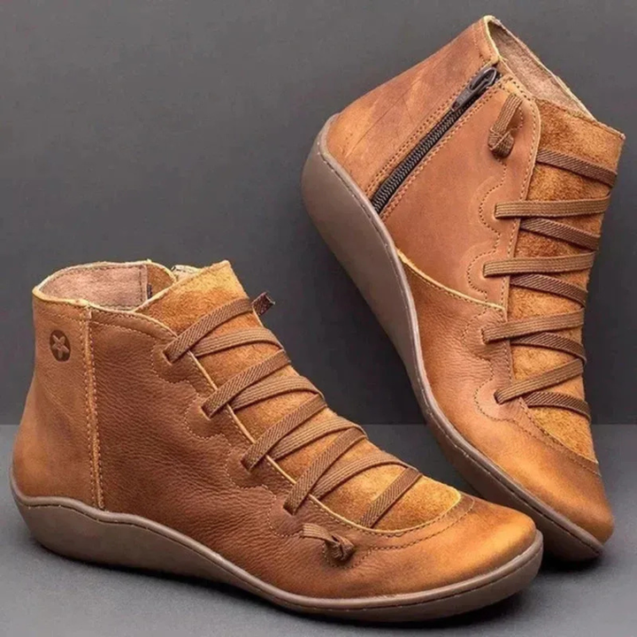 Rolvaine | Damen Stiefeletten mit Schnürung &amp; Reißverschluss - Green - Image 5