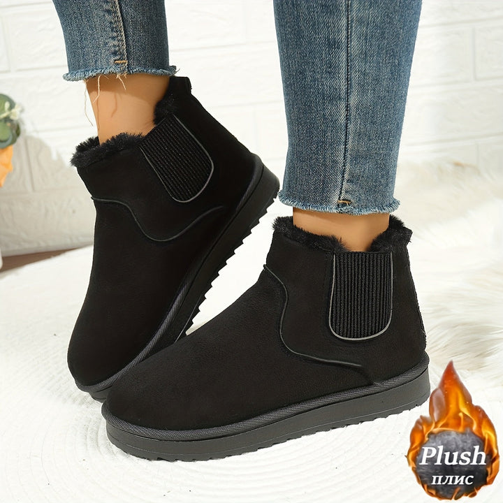 Rolvaine | Damen Stiefeletten Winter Warm Gefüttert - Black - Image 1