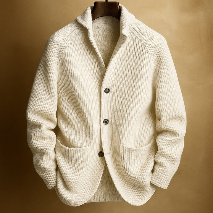 Rolvane | Herren Strickjacke Cardigan mit Knöpfen - Coral - Image 3