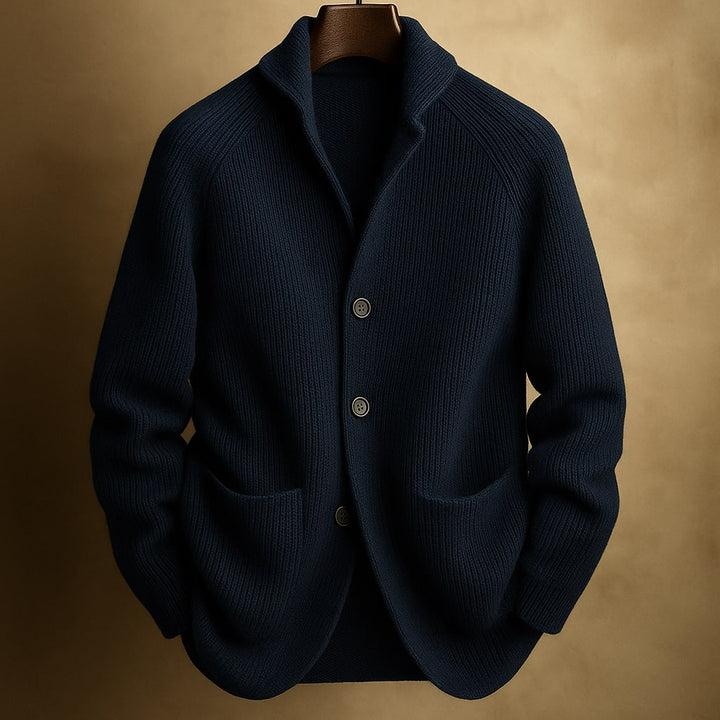 Rolvane | Herren Strickjacke Cardigan mit Knöpfen - Coral - Image 6
