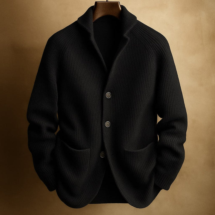 Rolvane | Herren Strickjacke Cardigan mit Knöpfen - Coral - Image 7