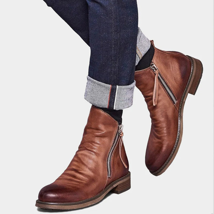 Rolvard | Herren Stiefeletten mit Reißverschluss - Brown - Image 3