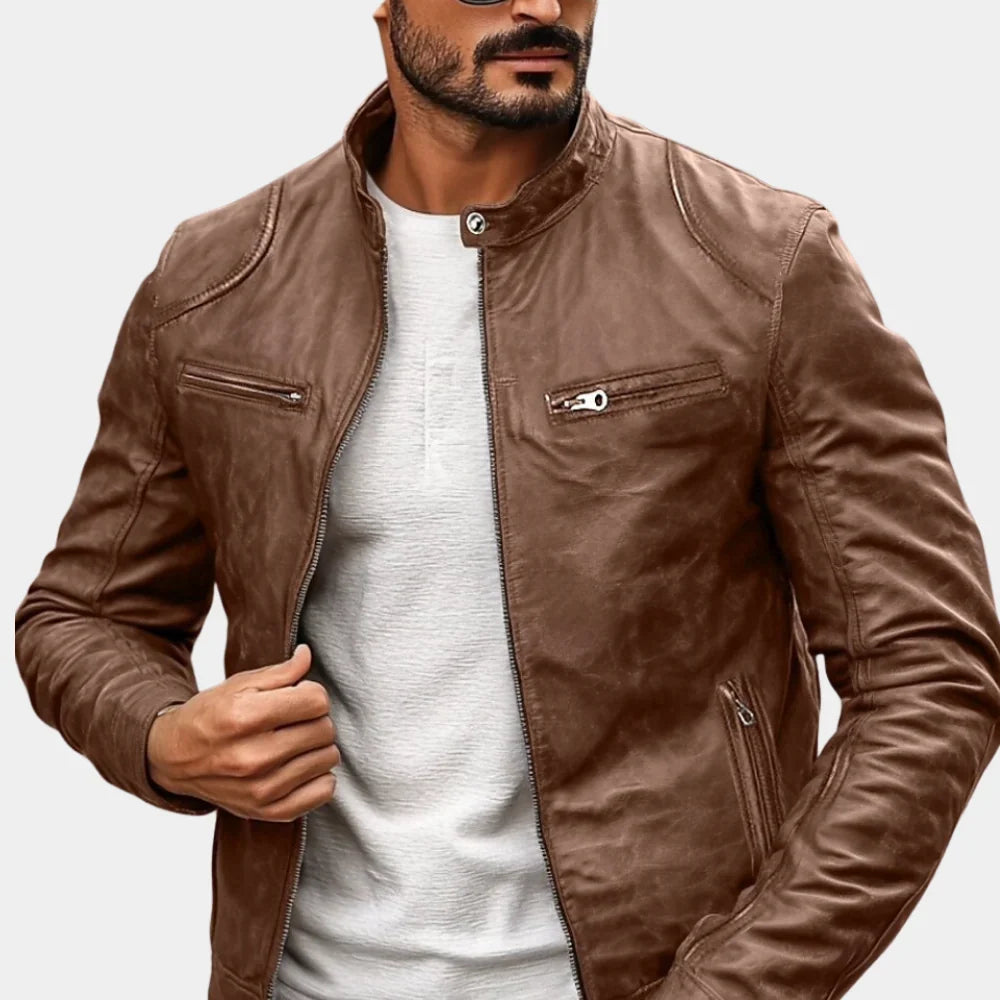 Rolvarn | Herren Lederjacke Bikerjacke - Image 4