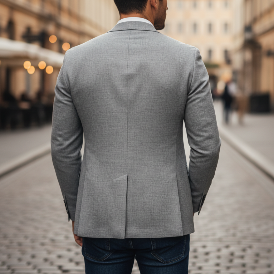 Rolveck | Herren Slim Fit Sakko Grau Blazer - Light Grey - Image 2