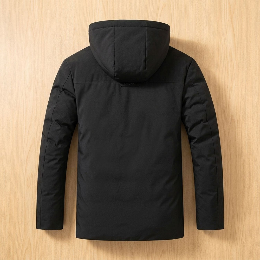 Rolvek | Herren Winterjacke Gesteppt mit Kapuze - Olive Green - Image 18