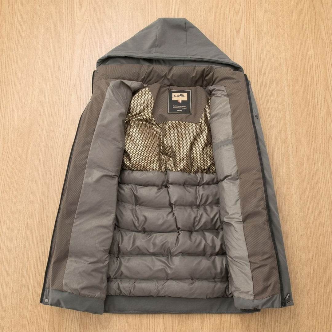 Rolvek | Herren Winterjacke Gesteppt mit Kapuze - Olive Green - Image 20