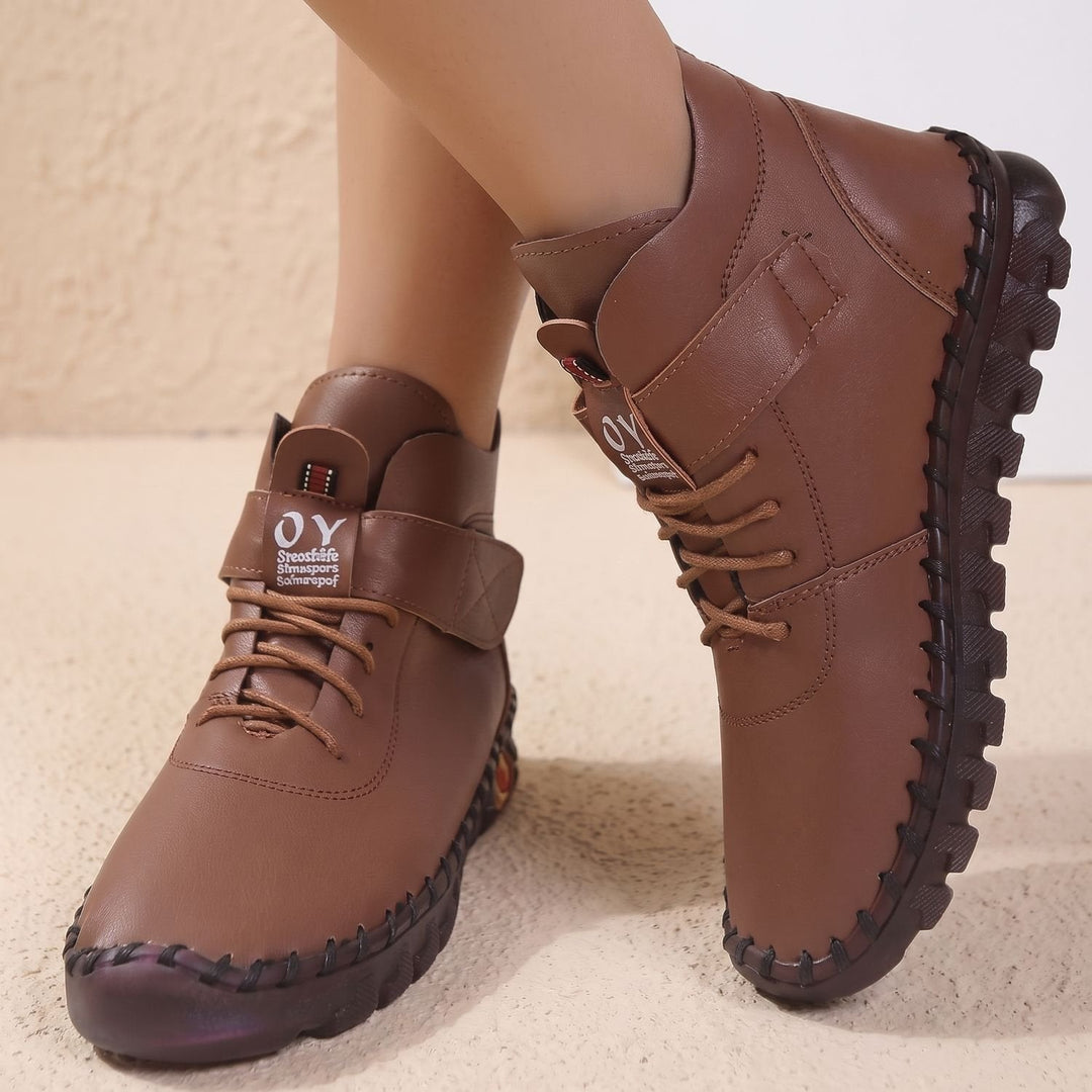 Rolveka | Damen Stiefeletten Klettverschluss Profilsohle - Image 5