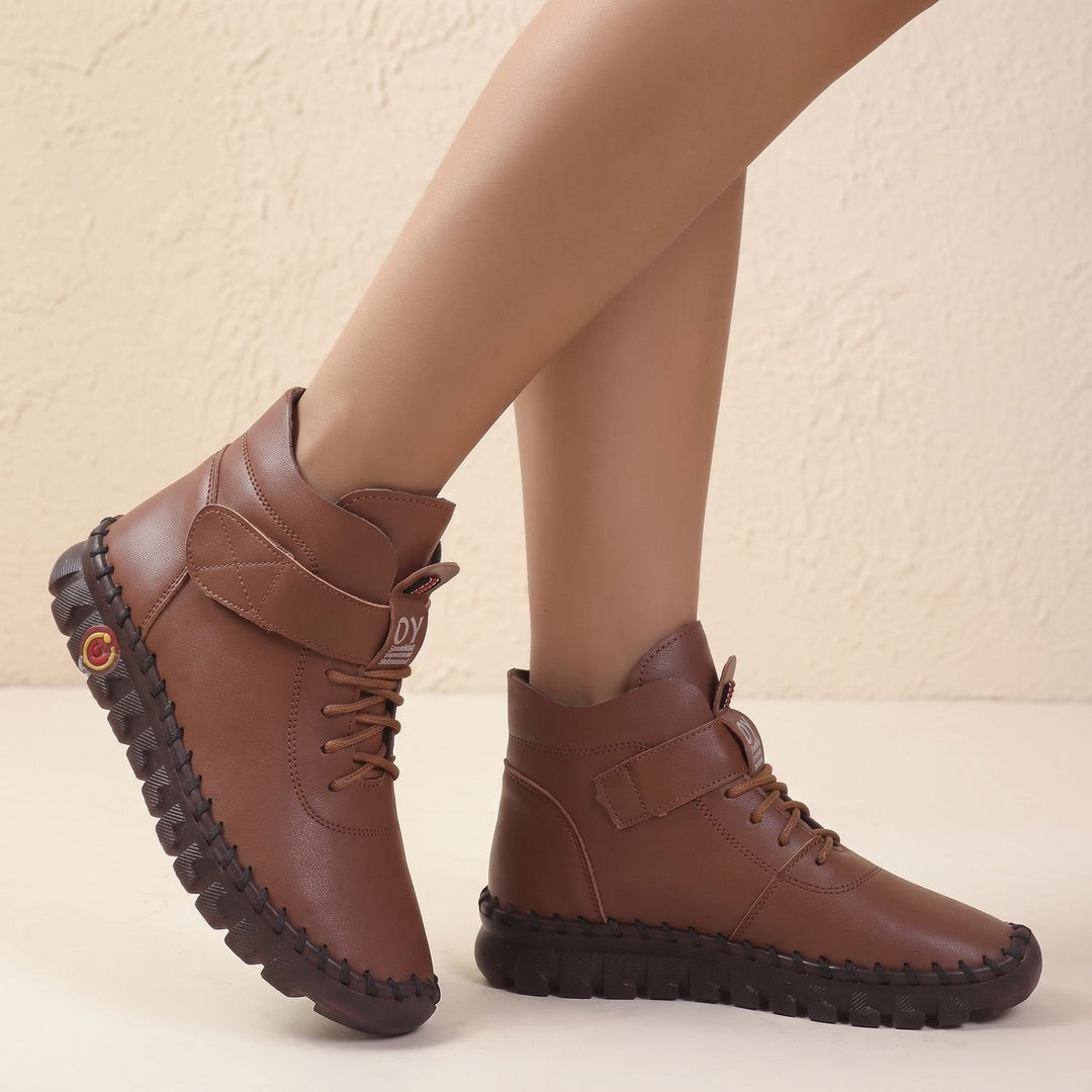 Rolveka | Damen Stiefeletten Klettverschluss Profilsohle - Image 8