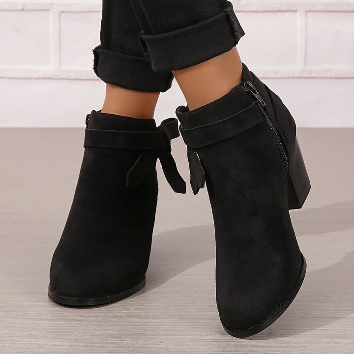 Rolvika | Damen Stiefeletten mit Blockabsatz - Black - Image 1
