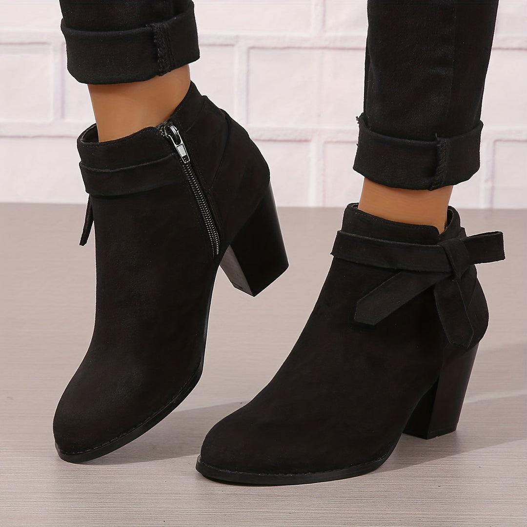 Rolvika | Damen Stiefeletten mit Blockabsatz - Black - Image 2