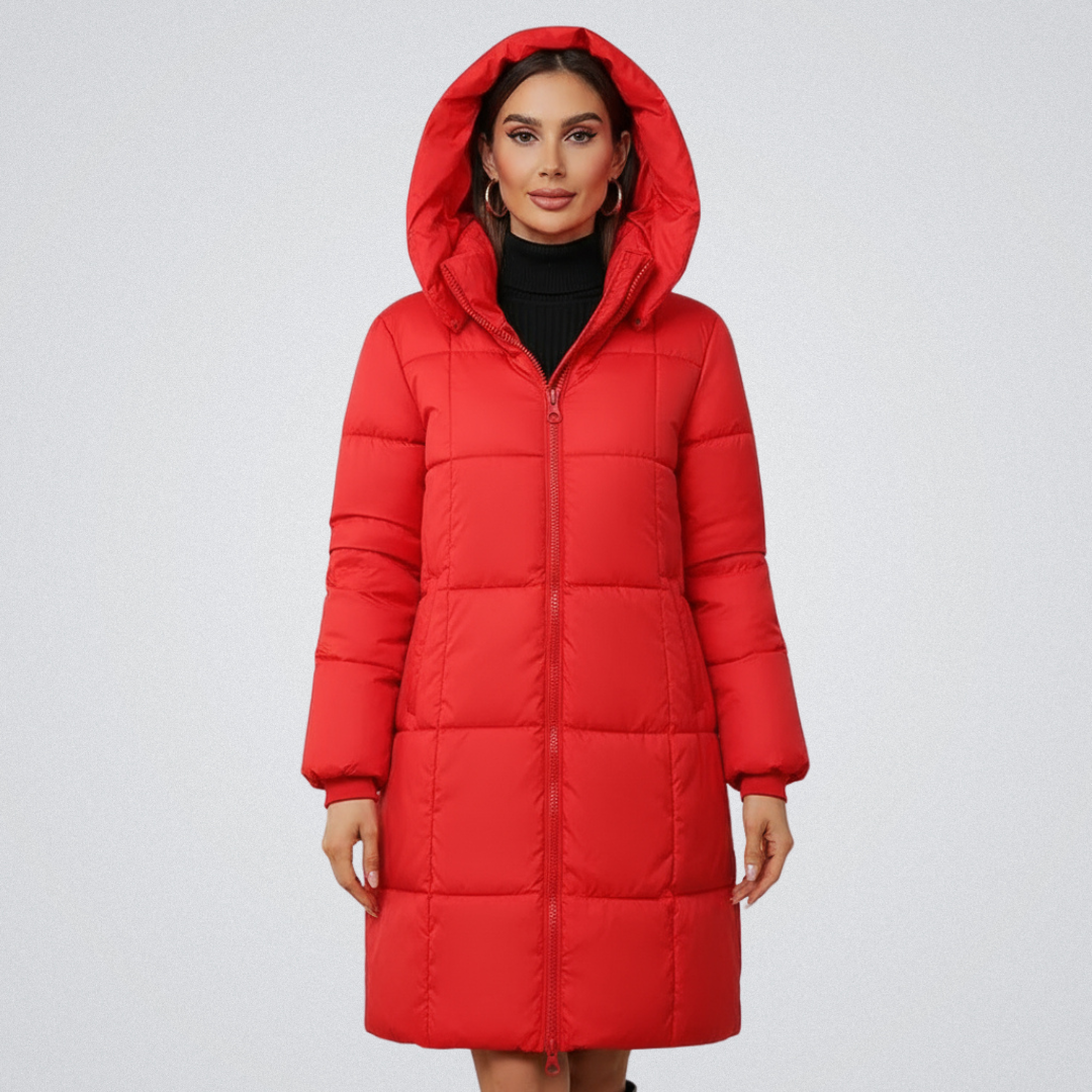 Roswyn | Damen Lange Winterjacke mit Kapuze - Image 1