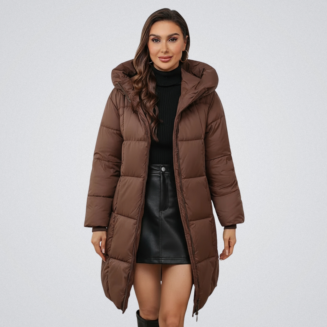 Roswyn | Damen Lange Winterjacke mit Kapuze - Image 2