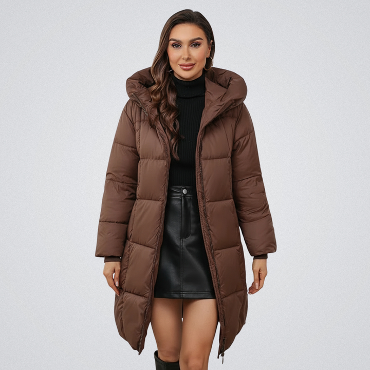 Roswyn | Damen Lange Winterjacke mit Kapuze - Image 2