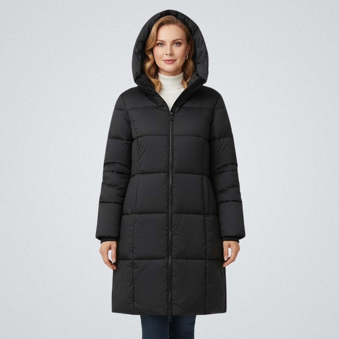 Roswyn | Damen Lange Winterjacke mit Kapuze - Image 4