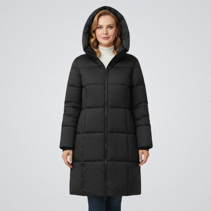Roswyn | Damen Lange Winterjacke mit Kapuze - Image 4