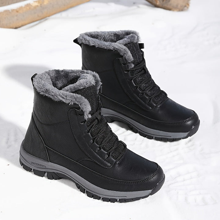 Selvindra | Damen Winterschuhe Gefüttert Wasserdicht - Black - Image 1