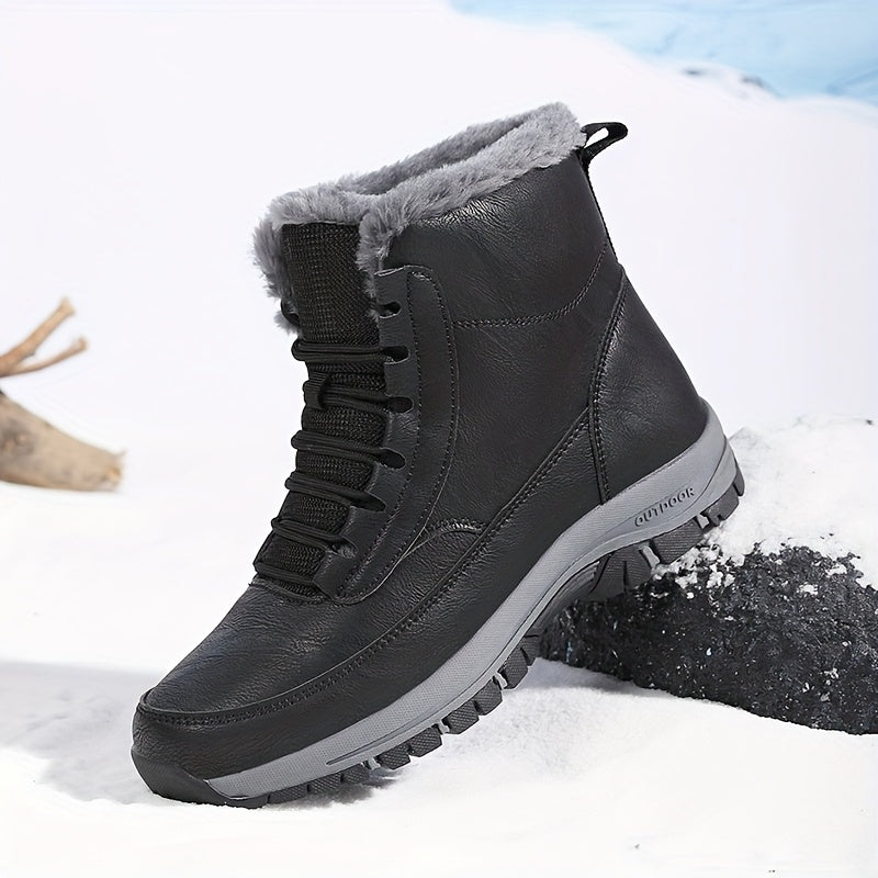 Selvindra | Damen Winterschuhe Gefüttert Wasserdicht - Black - Image 2