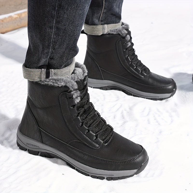 Selvindra | Damen Winterschuhe Gefüttert Wasserdicht - Black - Image 3