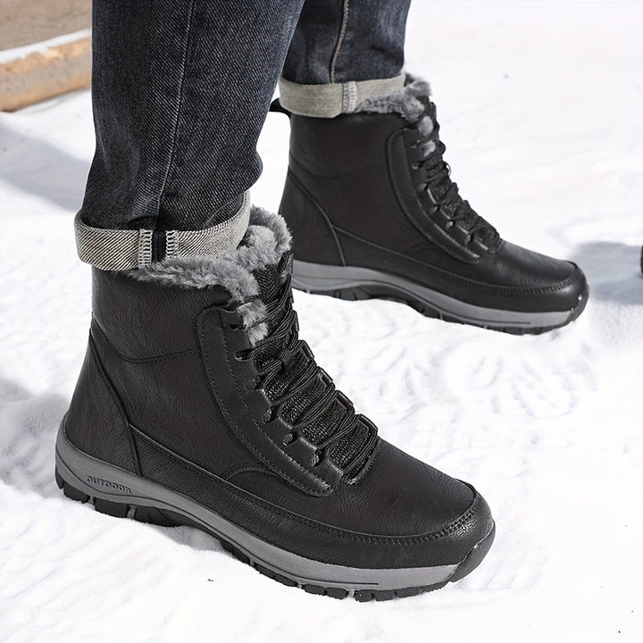Selvindra | Damen Winterschuhe Gefüttert Wasserdicht - Black - Image 3