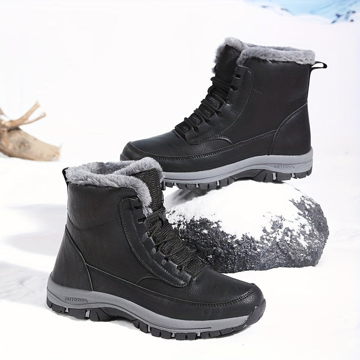 Selvindra | Damen Winterschuhe Gefüttert Wasserdicht - Black - Image 4