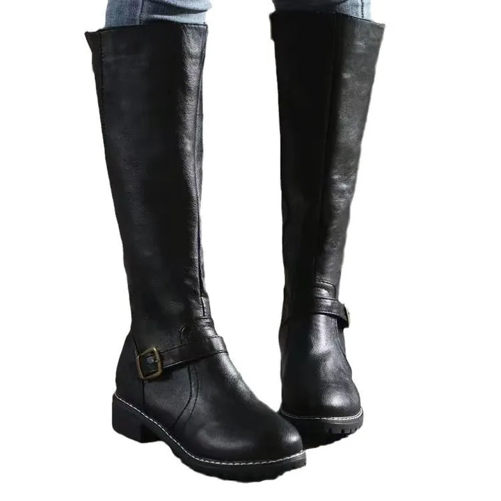 Selvona | Damen Kniehohe Stiefel Blockabsatz - Image 5
