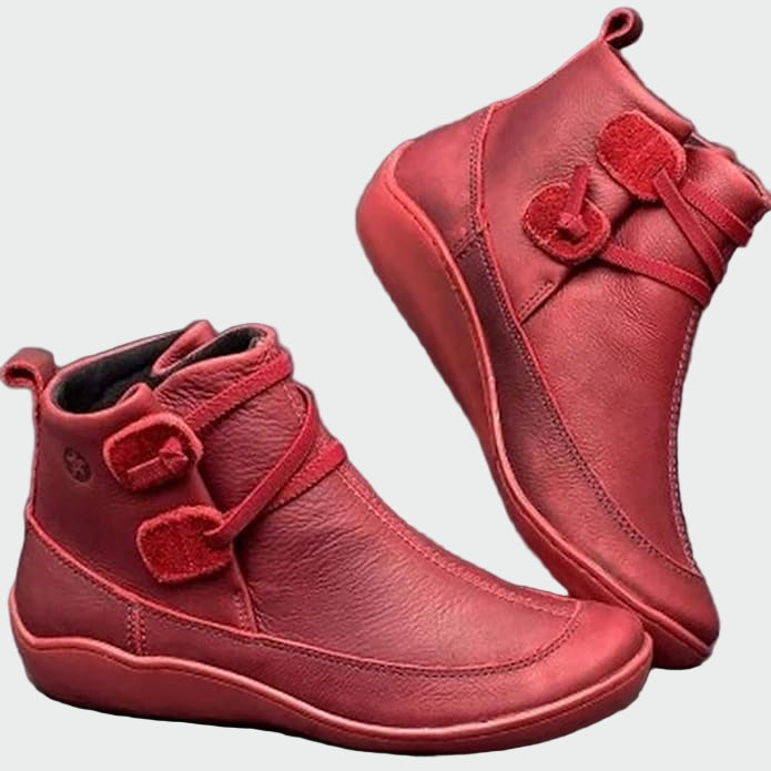 Selvorn | Damen Stiefeletten Leder Knöchelboots - Brown - Image 2