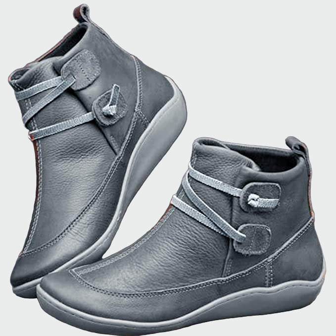 Selvorn | Damen Stiefeletten Leder Knöchelboots - Brown - Image 3