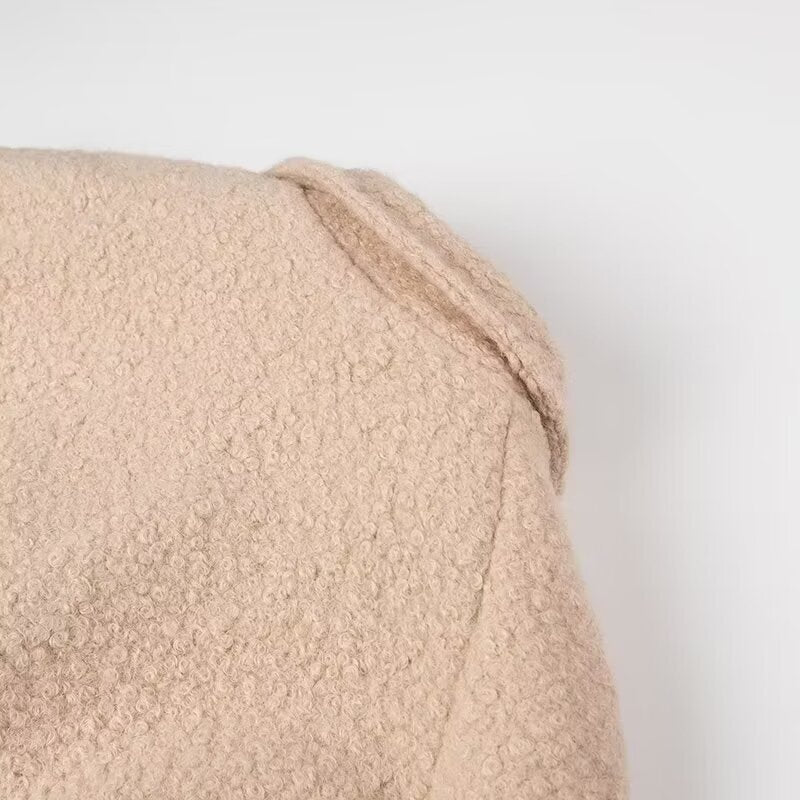 Selvwyn | Damen Langer Teddymantel mit Bindegürtel - Beige - Image 5
