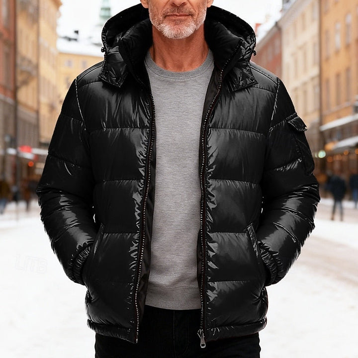 Sigurd | Herren Steppjacke mit Kapuze Winterjacke - Red - Image 2
