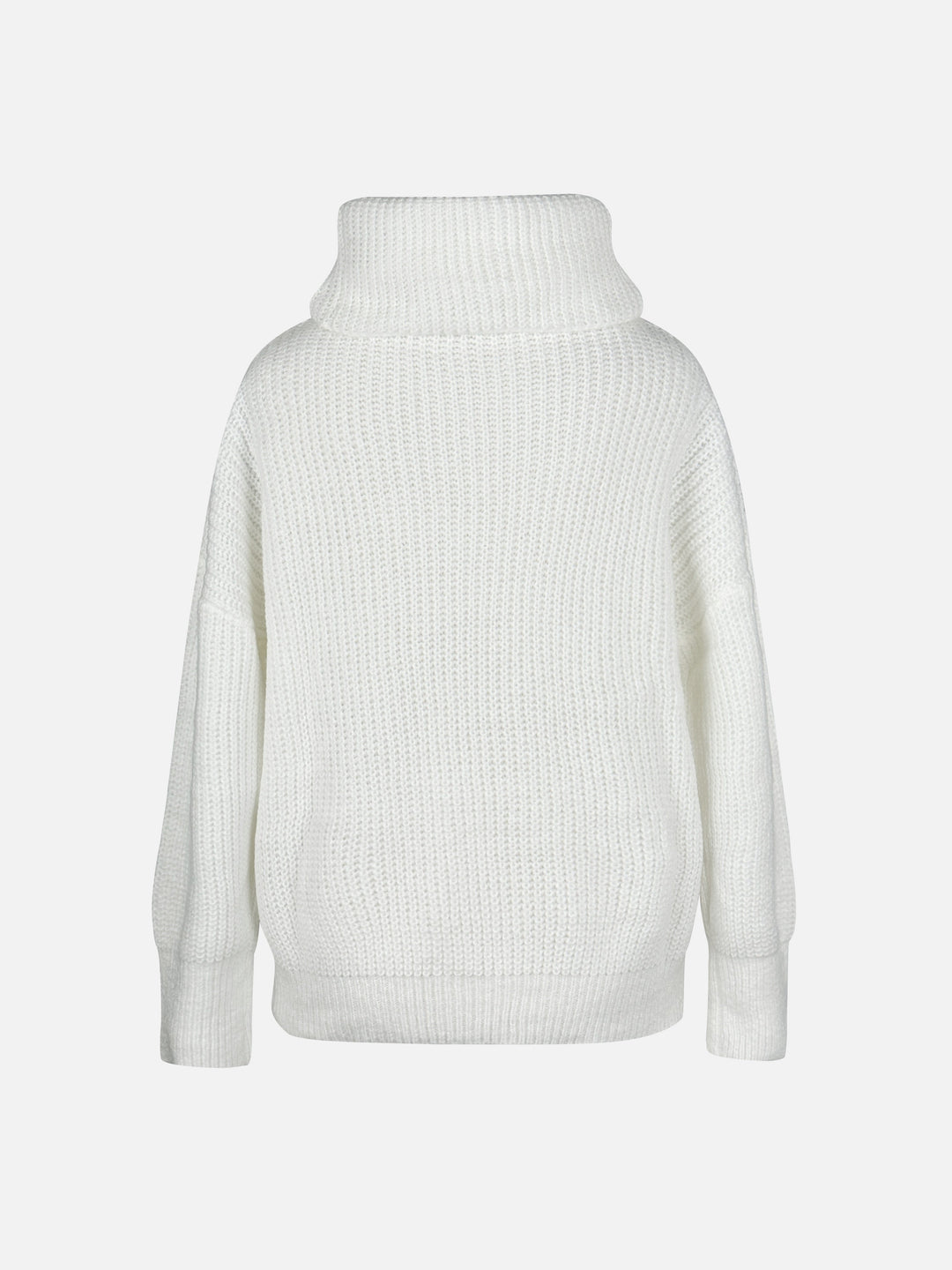 Solvane | Damen Rollkragenpullover Grobstrick - White - Image 6