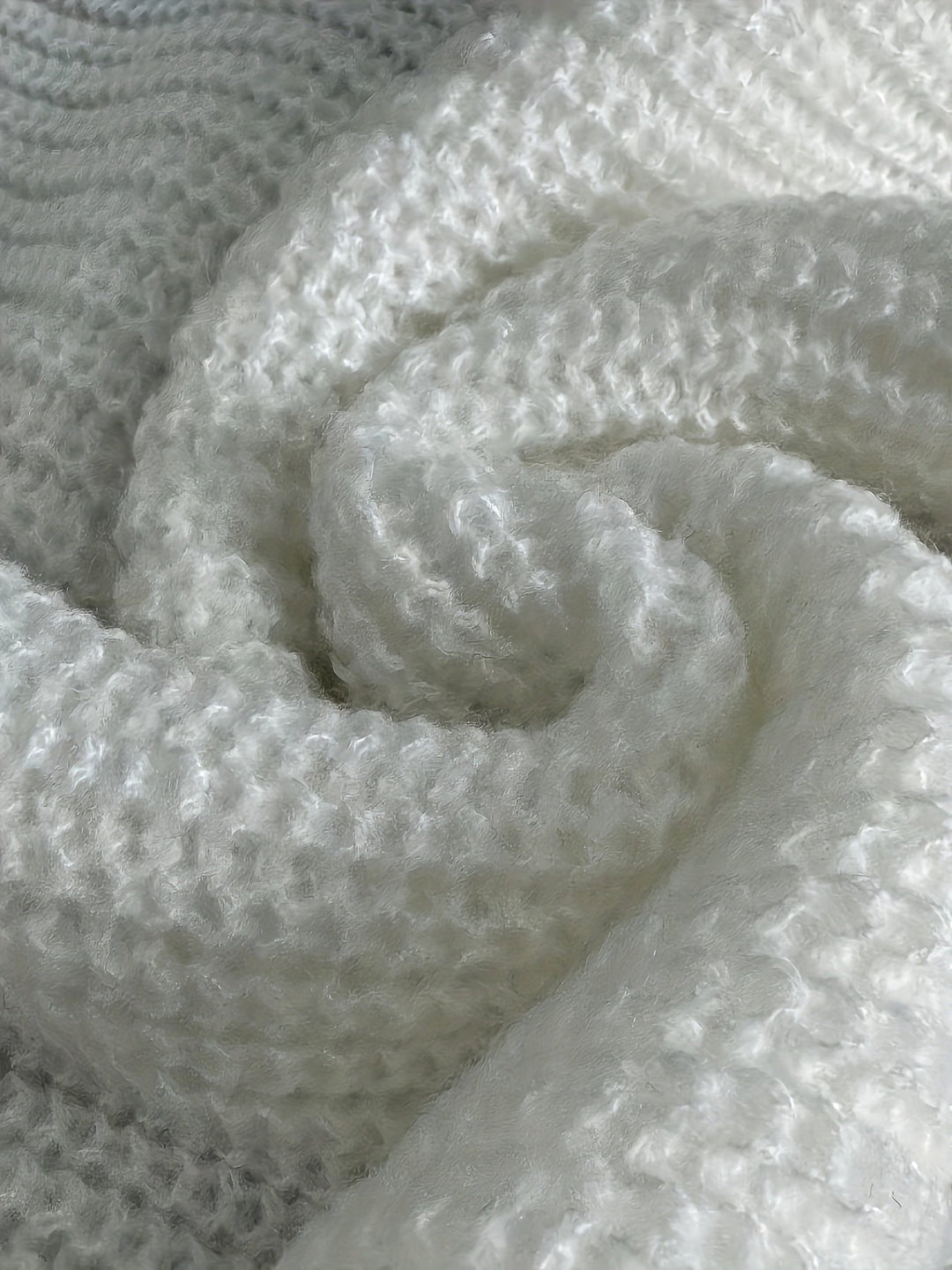 Solvane | Damen Rollkragenpullover Grobstrick - White - Image 7