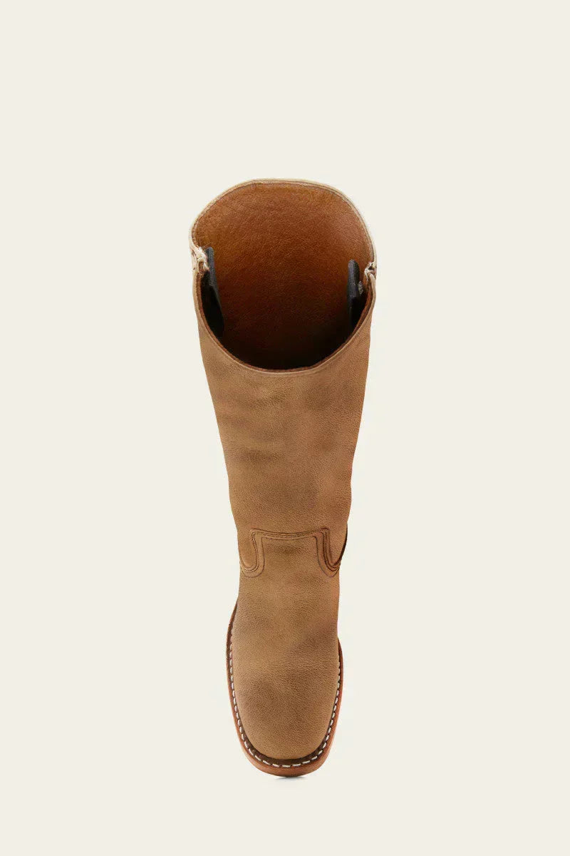 Solvara | Damen Kniehohe Stiefel Westernstil - Dark Brown - Image 10