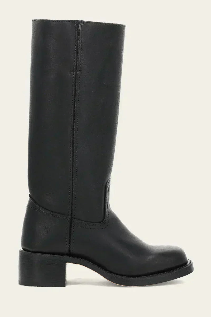 Solvara | Damen Kniehohe Stiefel Westernstil - Dark Brown - Image 13