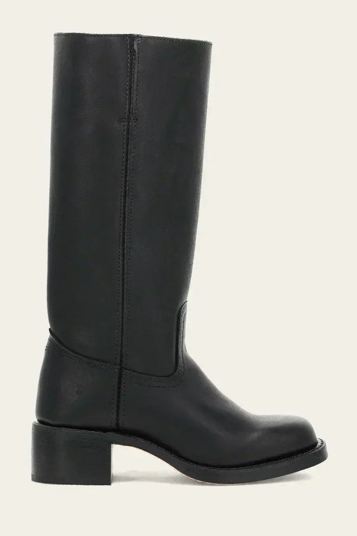 Solvara | Damen Kniehohe Stiefel Westernstil - Dark Brown - Image 13