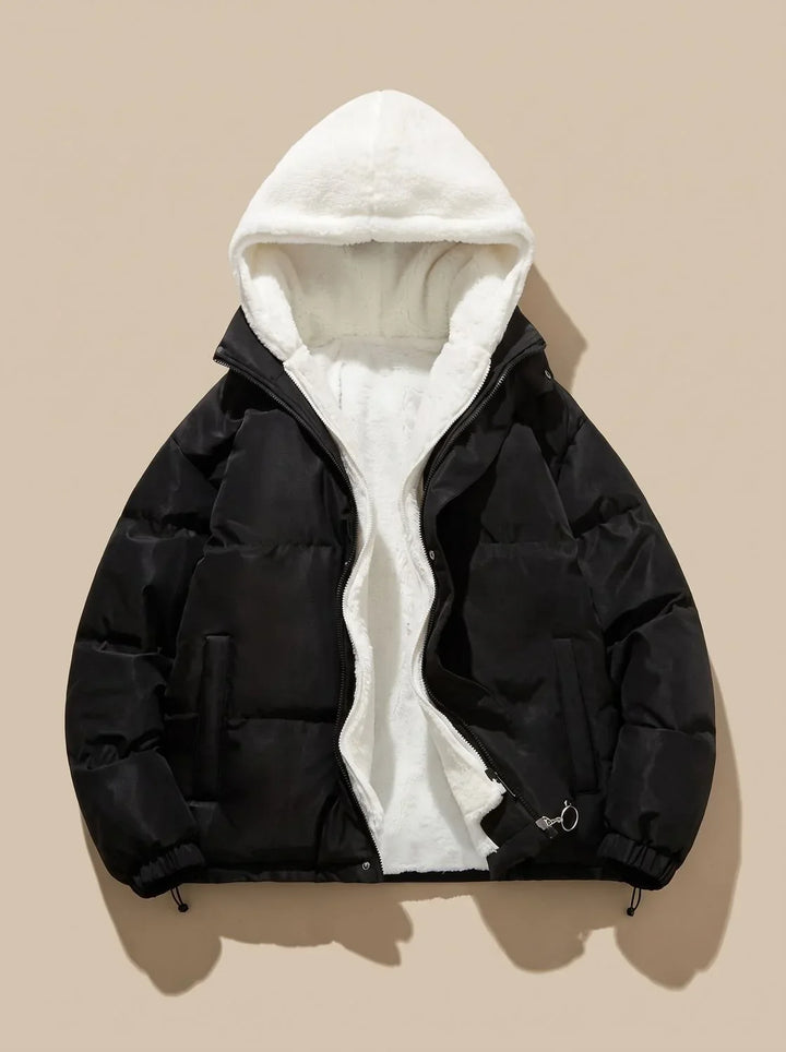 Solveika | Damen Winterjacke Gesteppt mit Kapuze - Black - Image 1