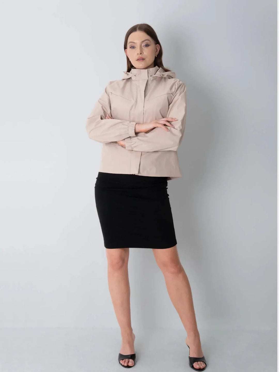 Solvika | Damen Kurze Regenjacke mit Tunnelzug - Image 3
