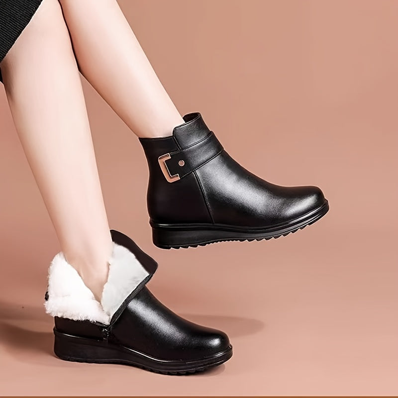 Solvind | Damen Stiefeletten Winter Warm Gefüttert - Black - Image 5