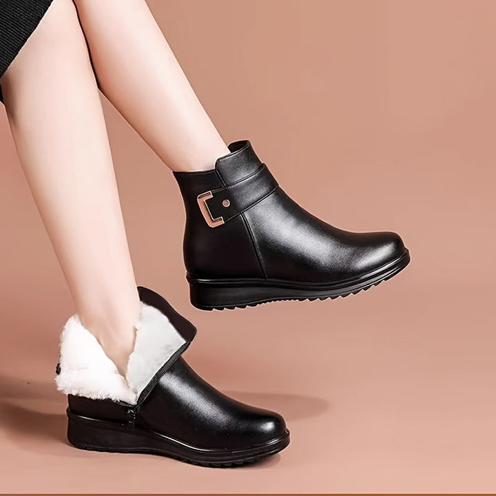 Solvind | Damen Stiefeletten Winter Warm Gefüttert - Black - Image 5