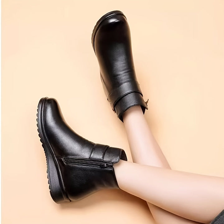 Solvind | Damen Stiefeletten Winter Warm Gefüttert - Black - Image 7