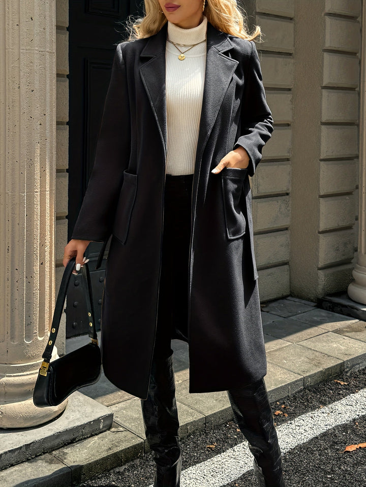 Soraya | Damen Wintermantel mit Gürtel - Camel - Image 15