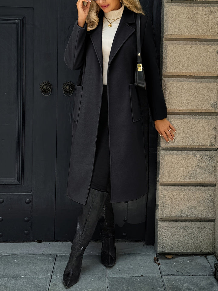 Soraya | Damen Wintermantel mit Gürtel - Camel - Image 17